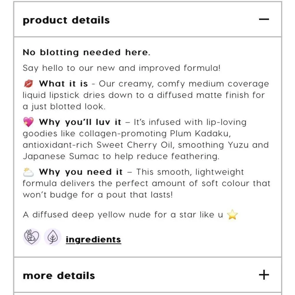 Colourpop Ultra Blotted Lip Color Yellow Nude Lipstick Starling New In Box